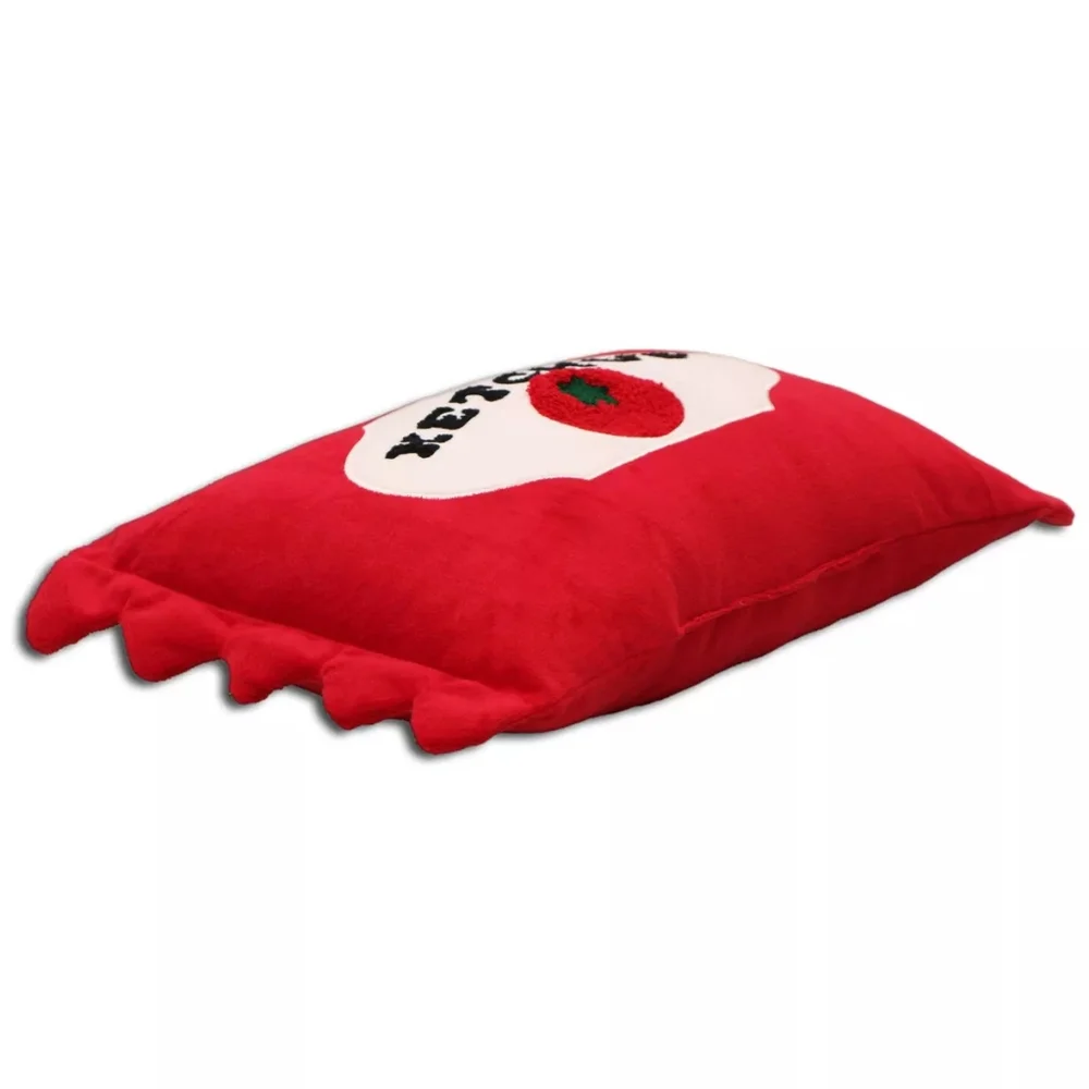 Ketchup Graphic Red Accent Pillow